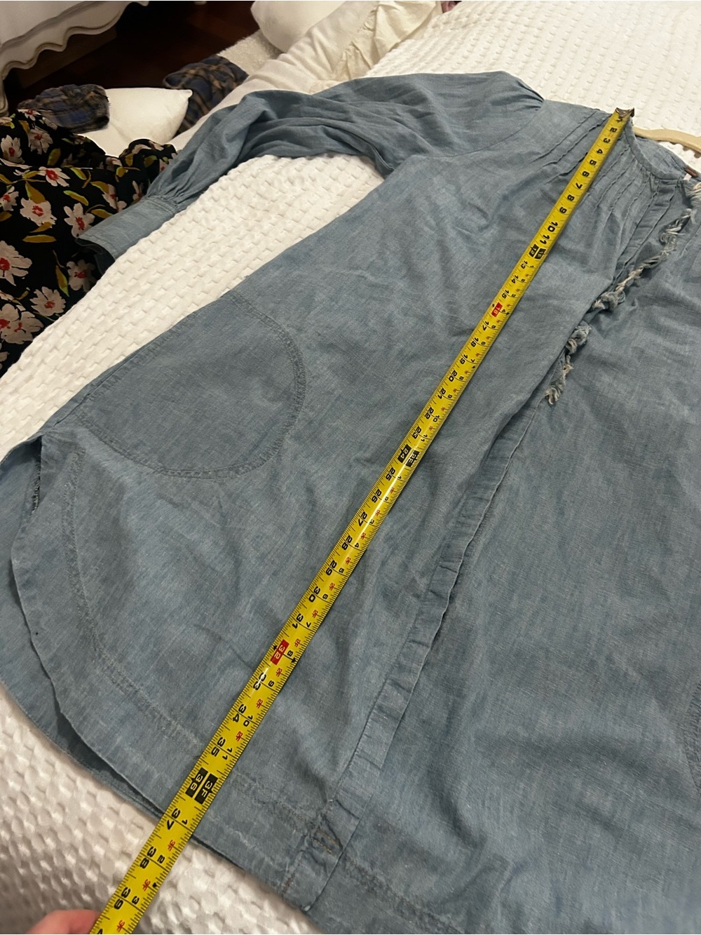 Free People Denim Darling Mini Dress Large - Picture 6 of 14